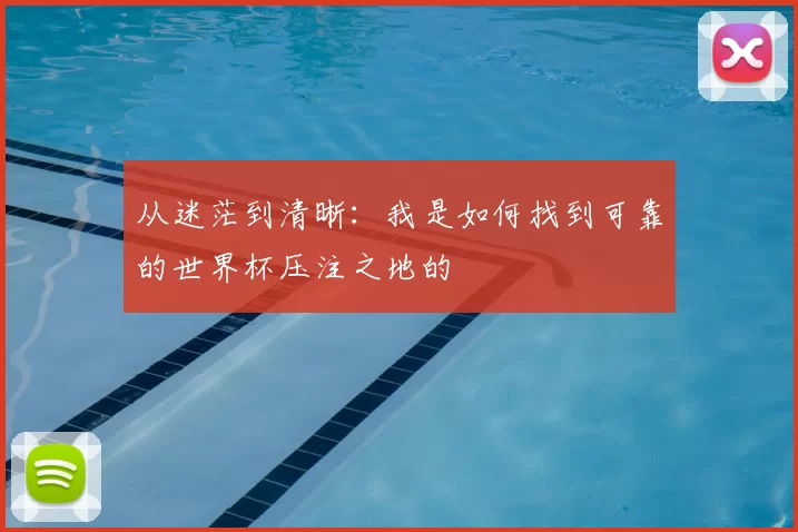 从迷茫到清晰:我是如何找到可靠的世界杯压注之地的