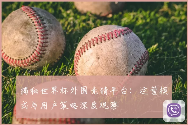 揭秘世界杯外围竞猜平台：运营模式与用户策略深度观察